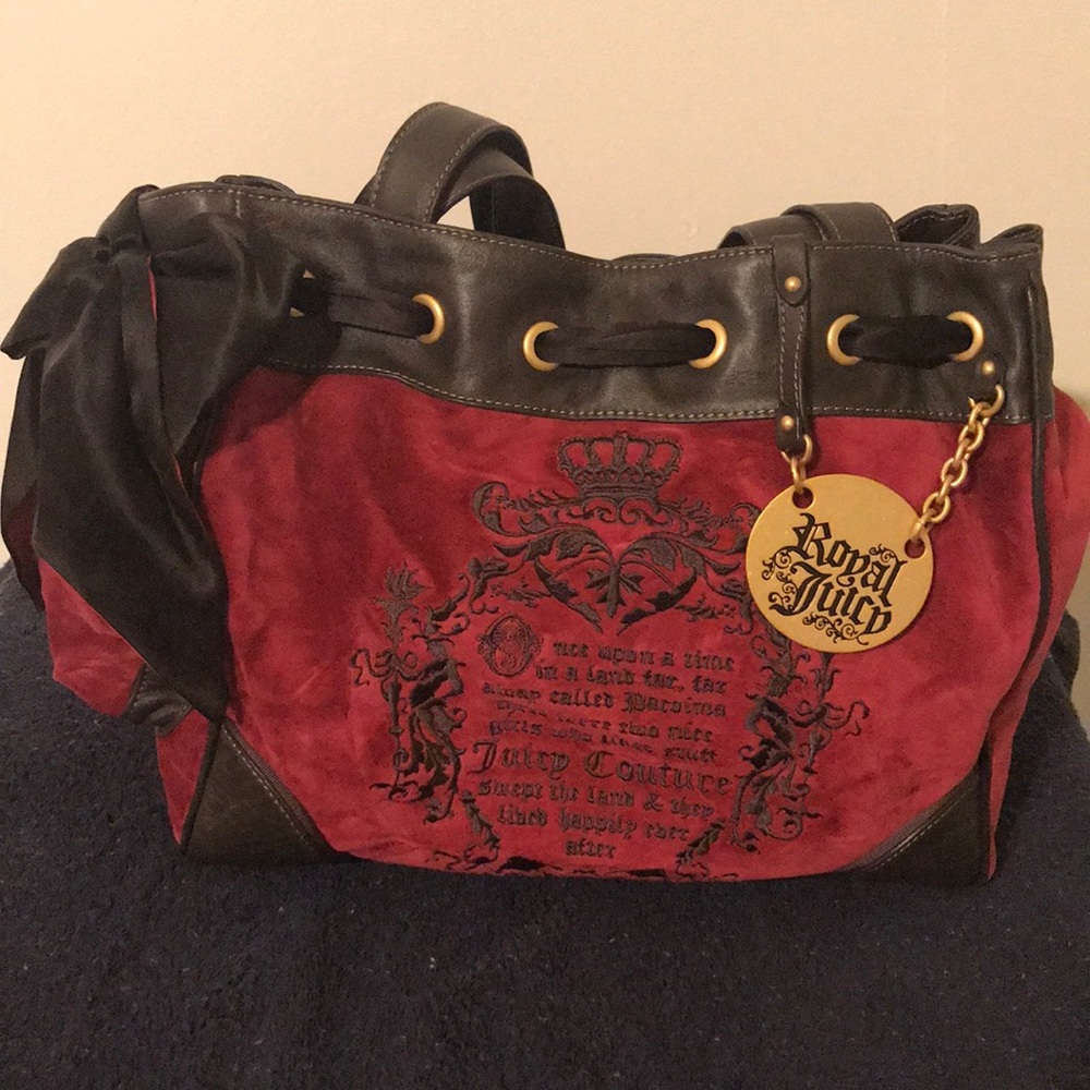 Brown and Maroon Juicy Couture Bag
